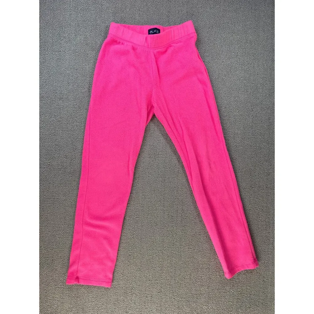 Children's Place Girls Fleece Set Quarter Zip Pants Pink Multi Sz Large‎ (10-12)